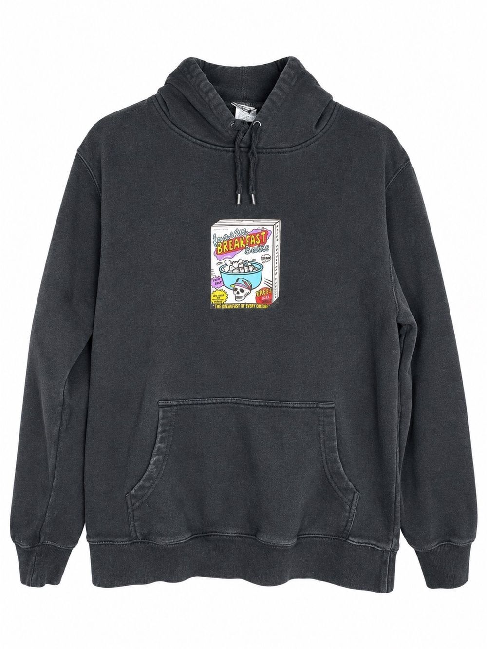 Devereux Mens Breakfast of Champions Hoodie Large Black Golf Skull Streetwear